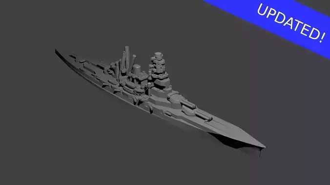 Japanese Kongo Class Battlecruiser 3D print model