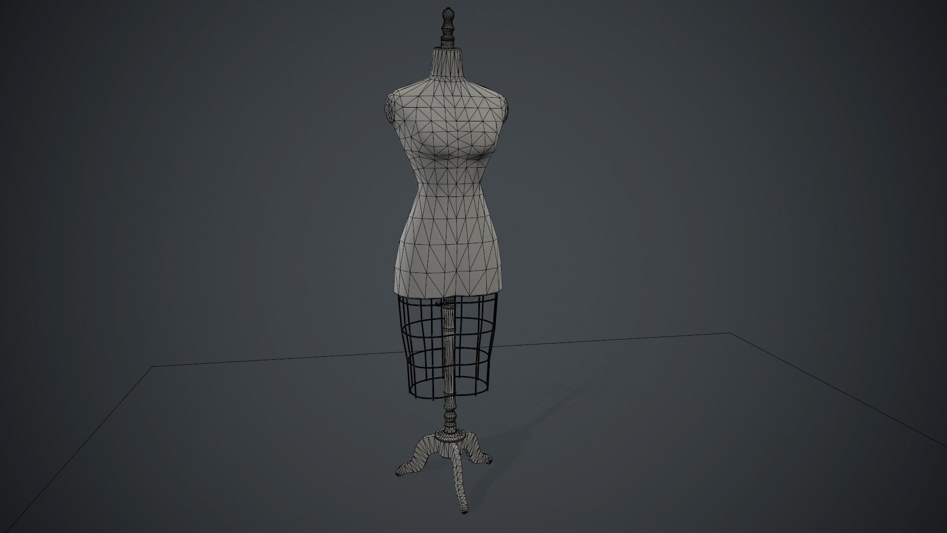 Retro Mannequin PBR Game Ready Low-poly 3D model_16