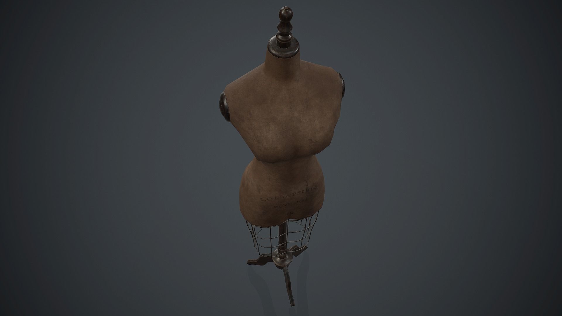 Retro Mannequin PBR Game Ready Low-poly 3D model_12