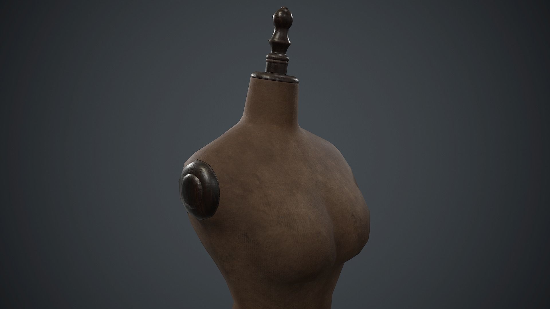 Retro Mannequin PBR Game Ready Low-poly 3D model_10