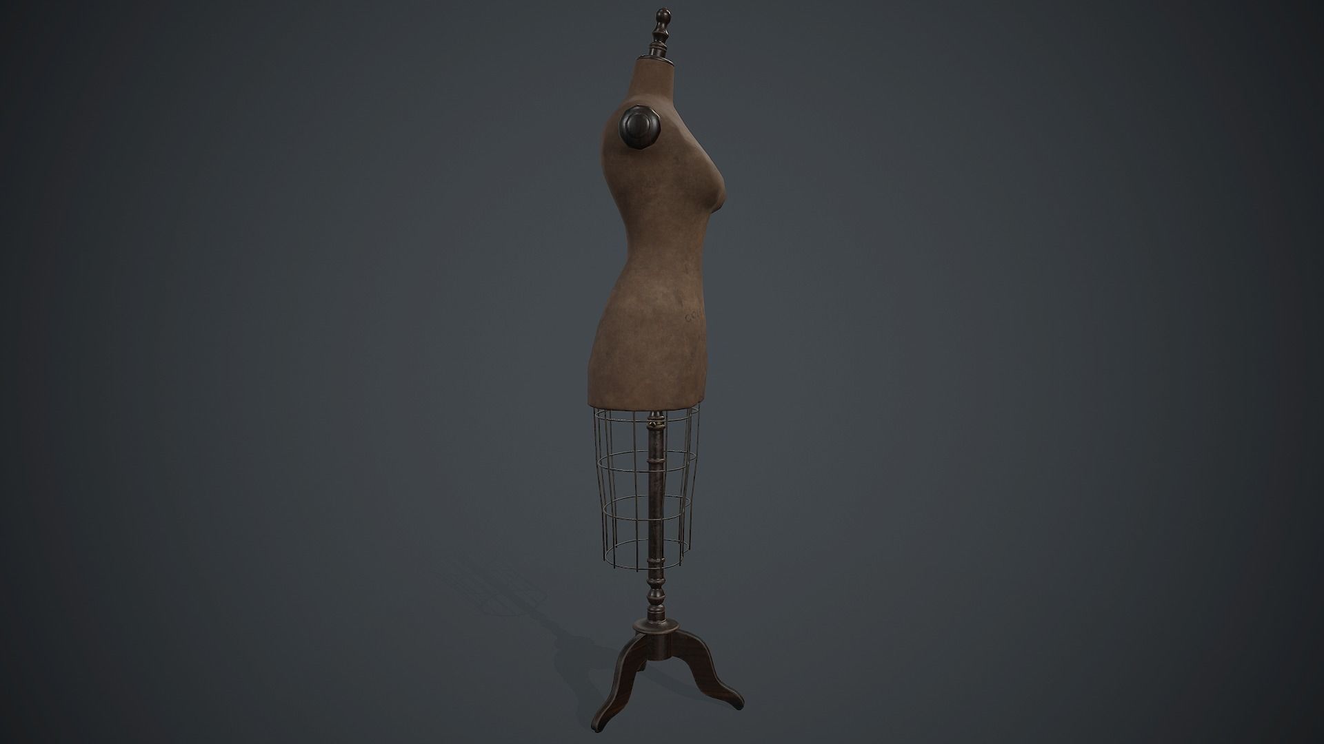 Retro Mannequin PBR Game Ready Low-poly 3D model_14