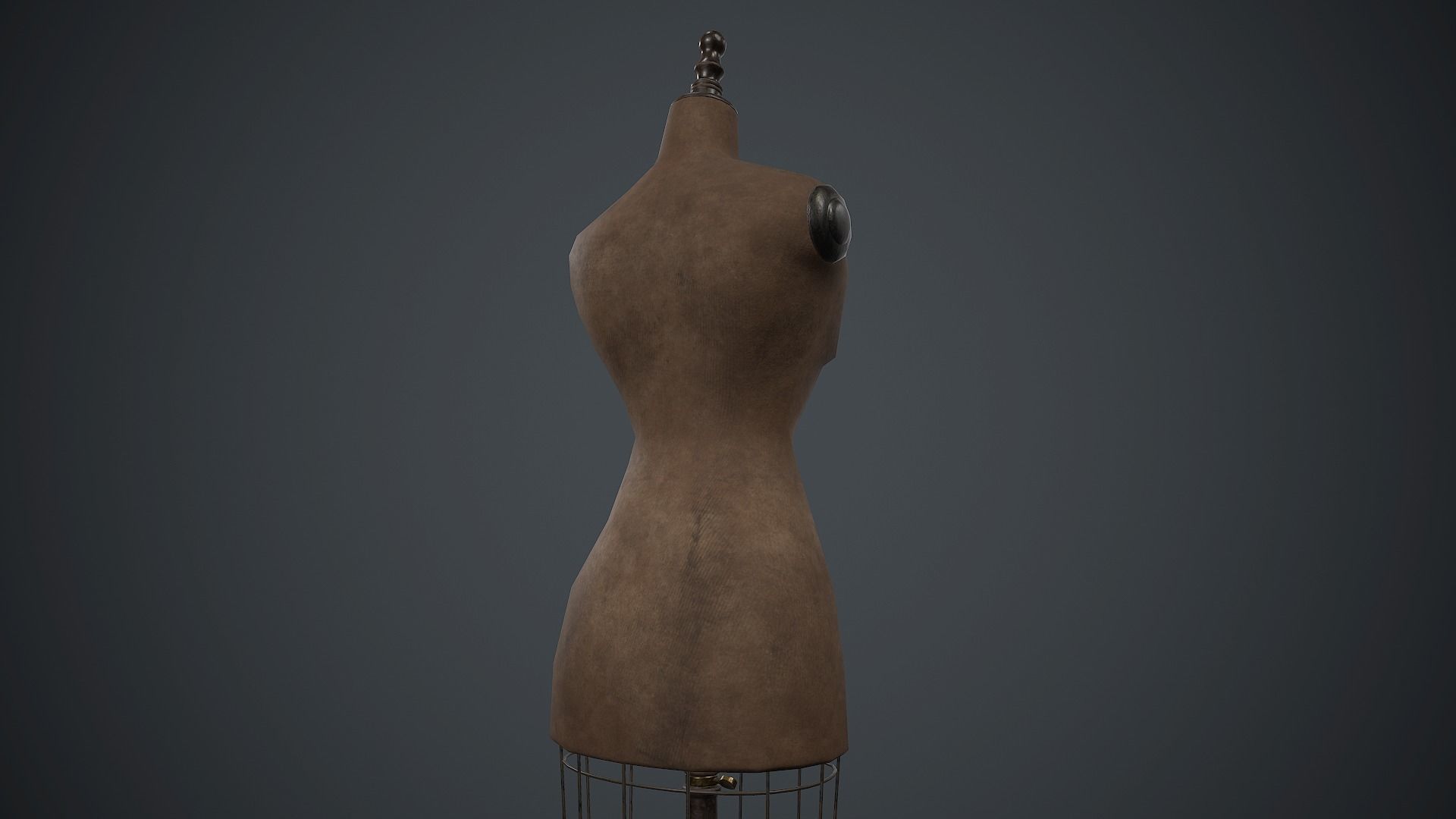 Retro Mannequin PBR Game Ready Low-poly 3D model_13
