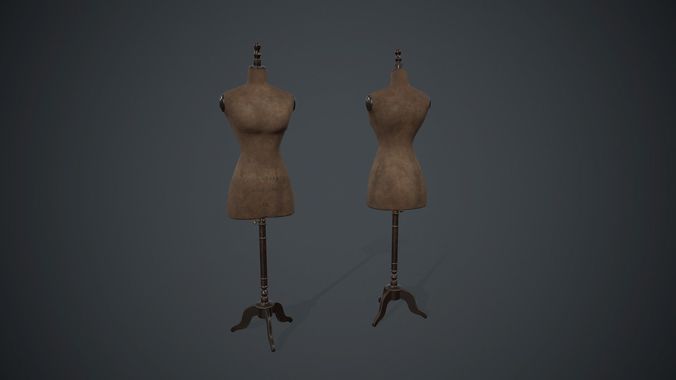 Old Mannequin PBR Game Ready Low-poly 3D model