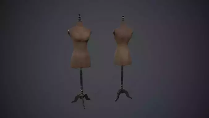 Old Mannequin PBR Game Ready Low-poly 3D model