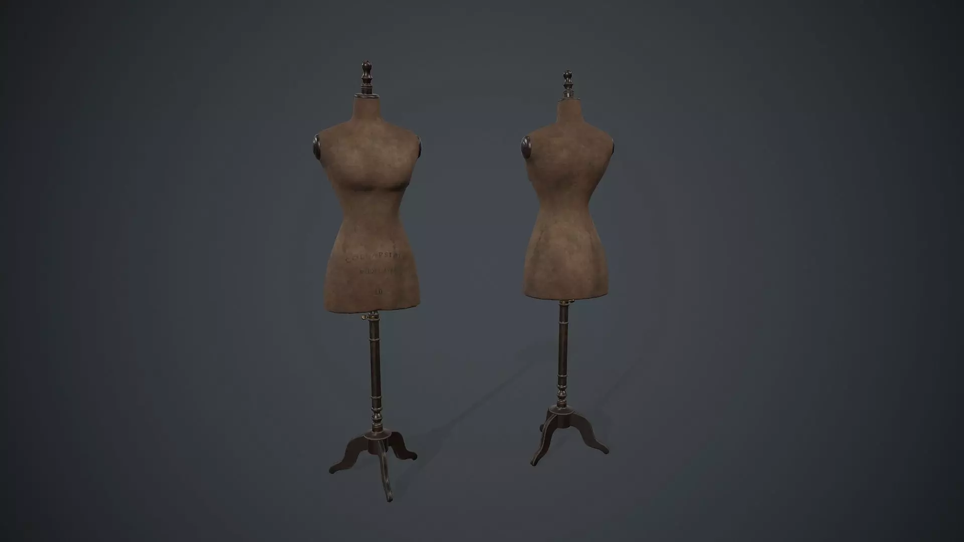 Old Mannequin PBR Game Ready Low-poly 3D model_0