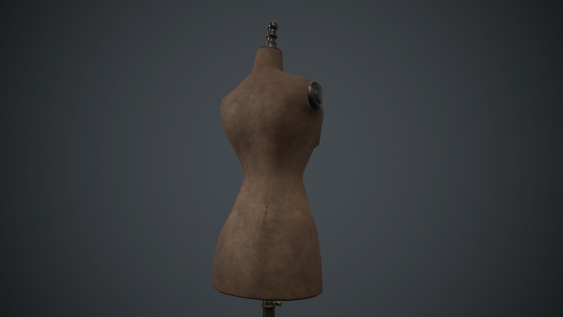 Old Mannequin PBR Game Ready Low-poly 3D model_10