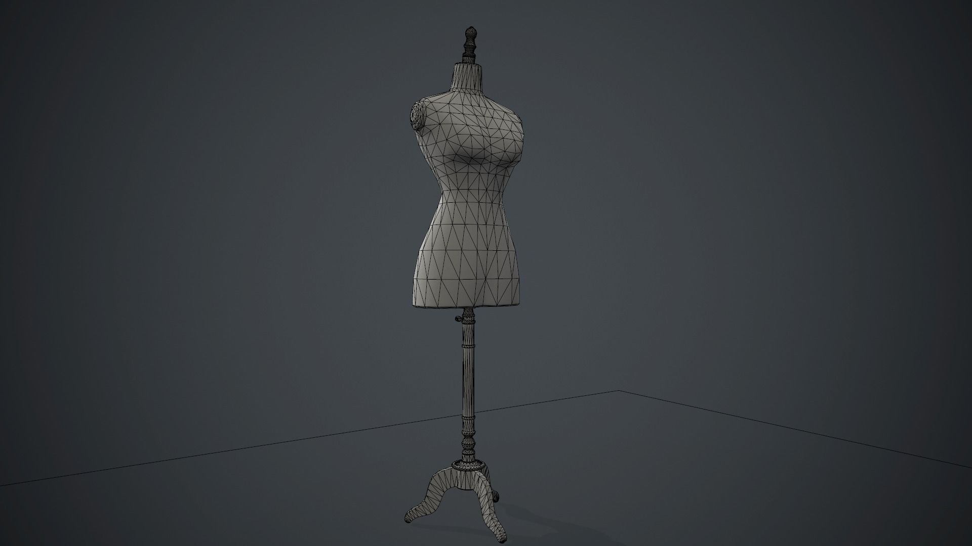 Old Mannequin PBR Game Ready Low-poly 3D model_13