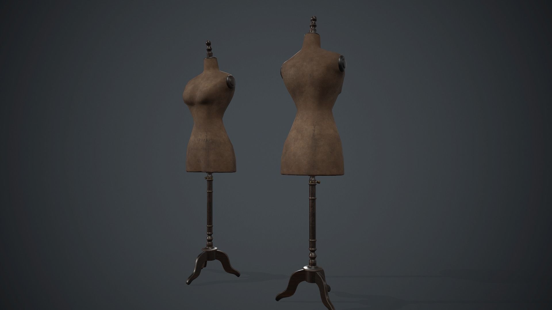 Old Mannequin PBR Game Ready Low-poly 3D model_3