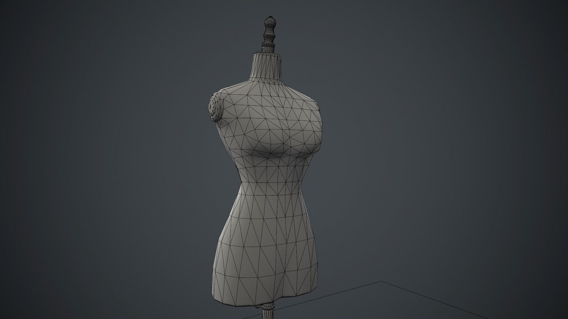 Old Mannequin PBR Game Ready Low-poly 3D model_15