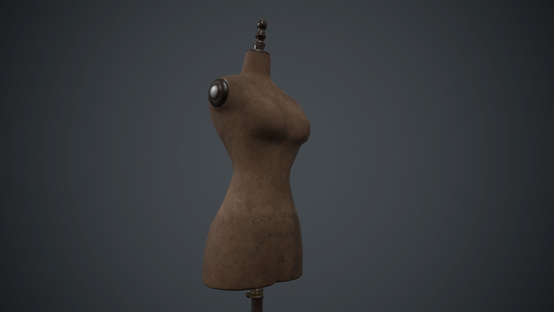 Old Mannequin PBR Game Ready Low-poly 3D model_12