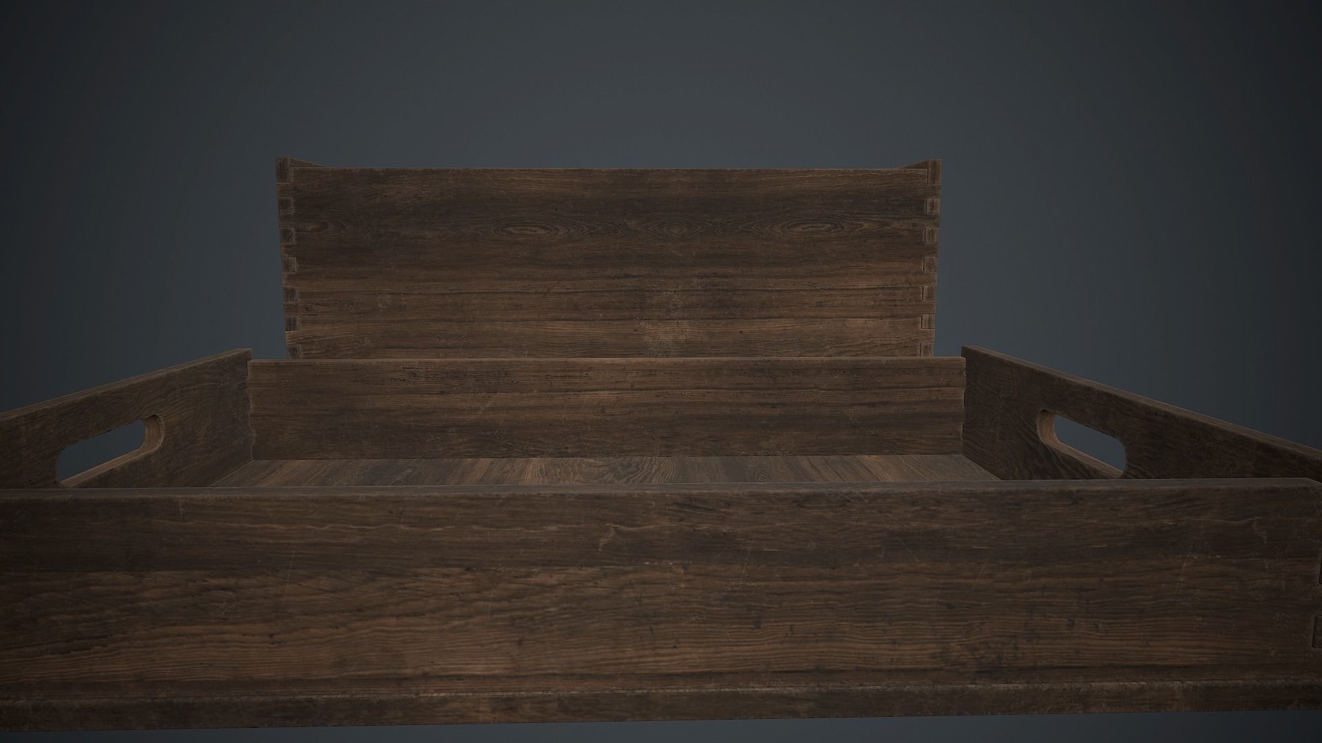 Wooden Crate 1 PBR Game Ready Low-poly 3D model_12