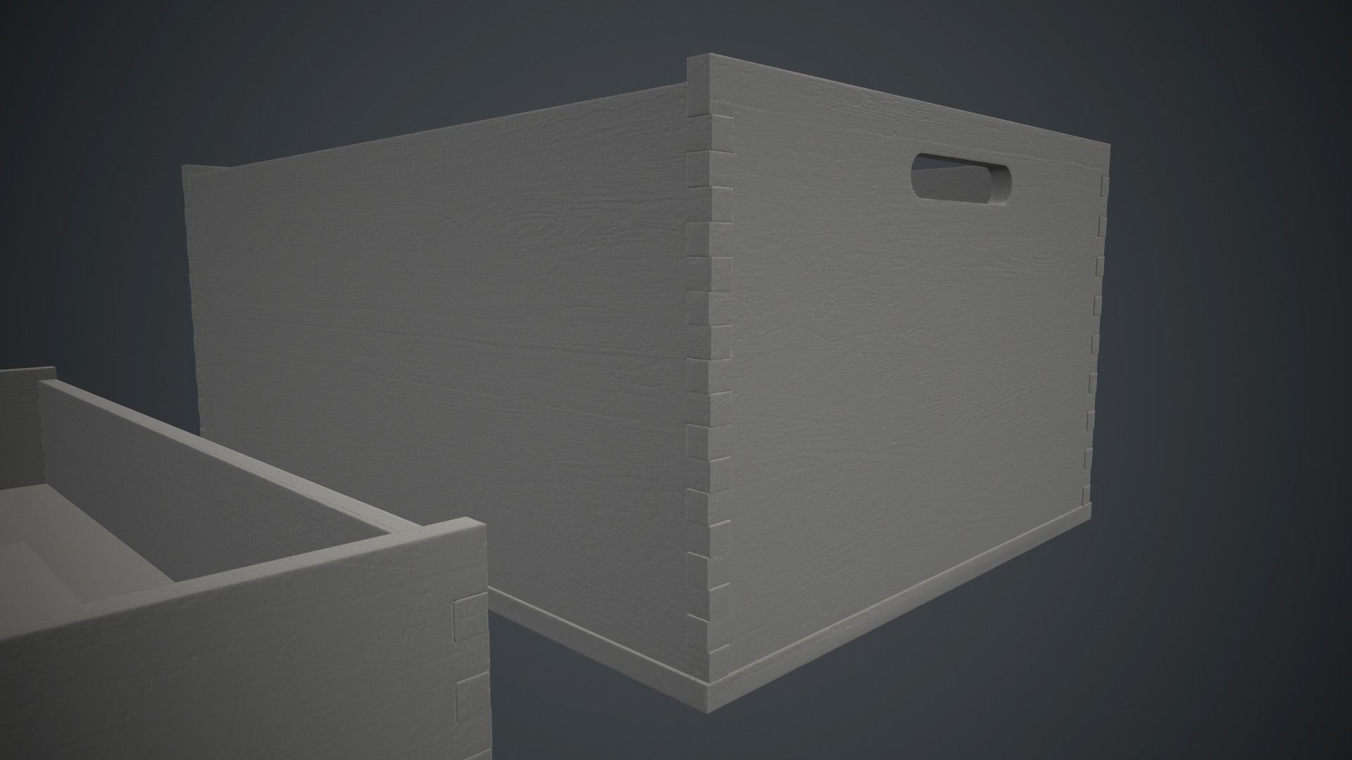 Wooden Crate 1 PBR Game Ready Low-poly 3D model_15