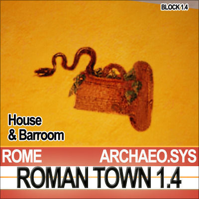 Roman Town House And Barroom Block 1 4 Low Poly 3D model_1