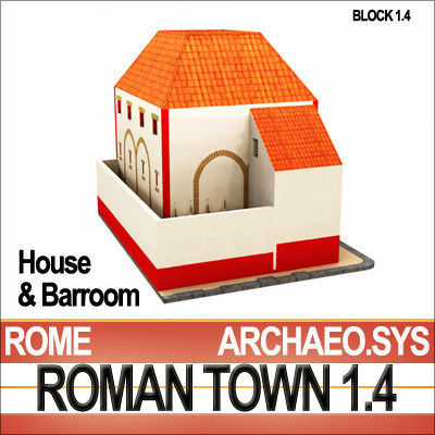 Roman Town House And Barroom Block 1 4 Low Poly 3D model_3