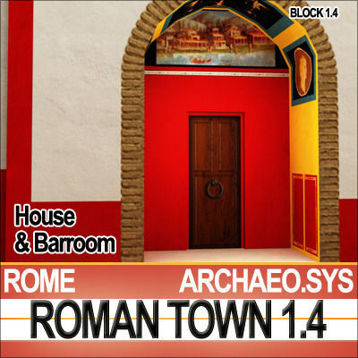 Roman Town House And Barroom Block 1 4 Low Poly 3D model_8