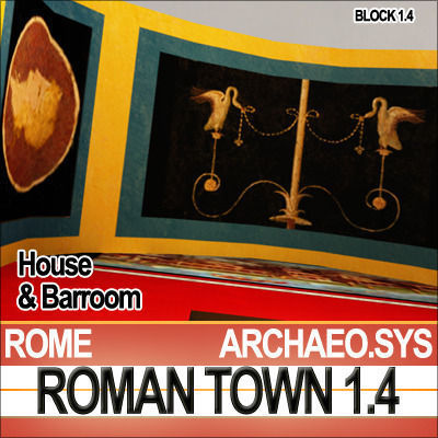 Roman Town House And Barroom Block 1 4 Low Poly 3D model_11
