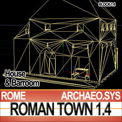 Roman Town House And Barroom Block 1 4 Low Poly 3D model_12