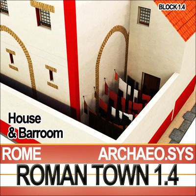 Roman Town House And Barroom Block 1 4 Low Poly 3D model_10
