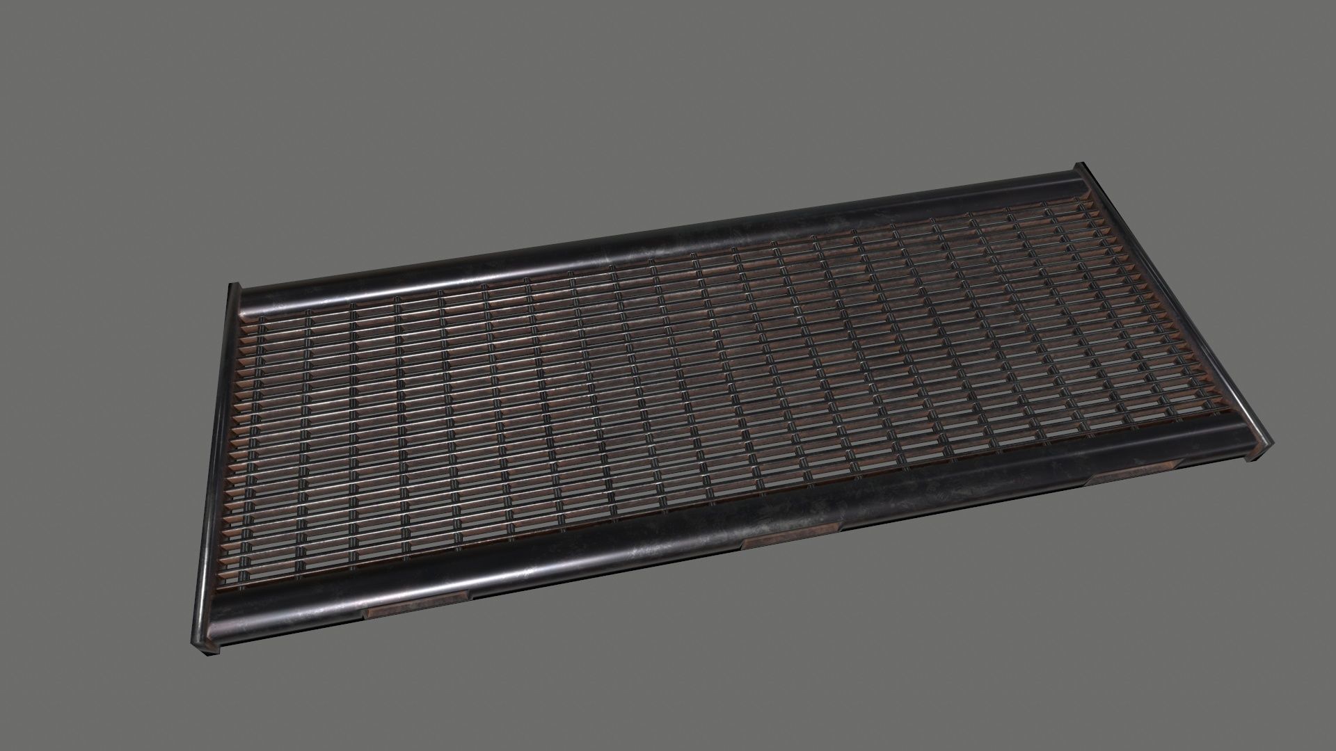 stairs metal Low-poly 3D model_4