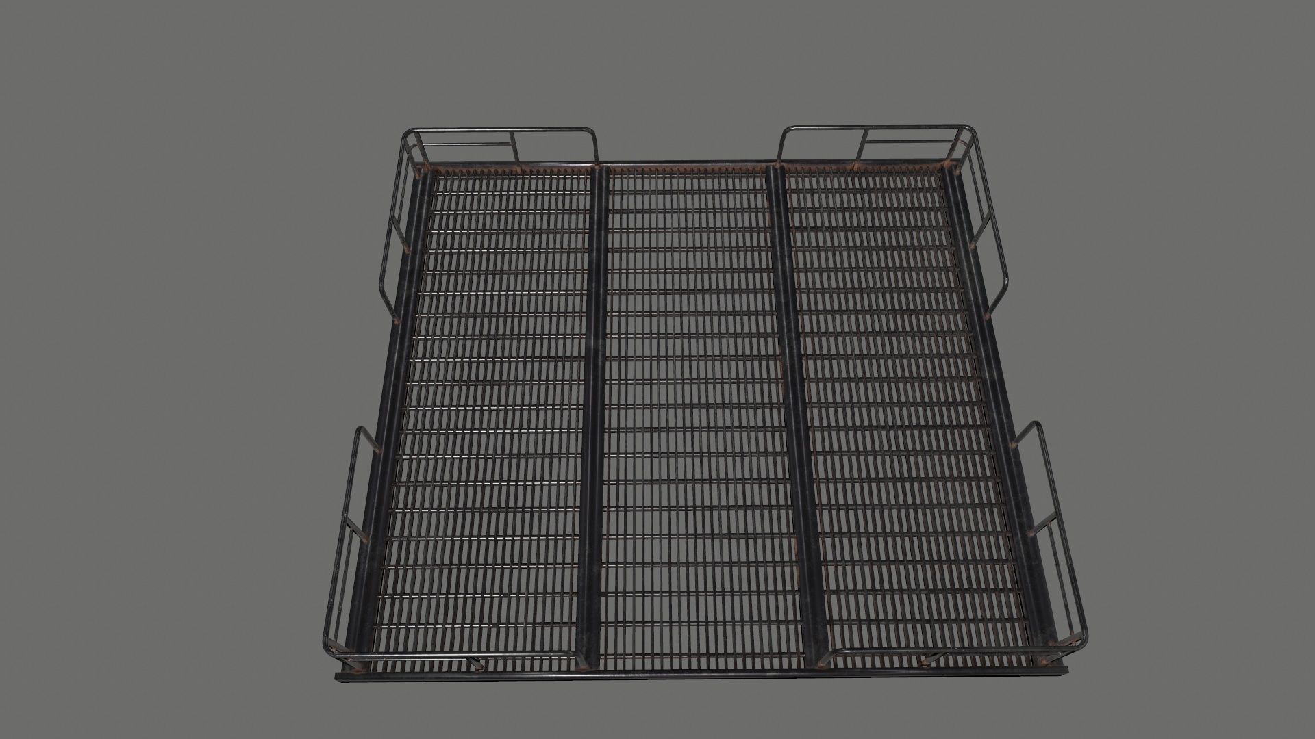 stairs metal Low-poly 3D model_11