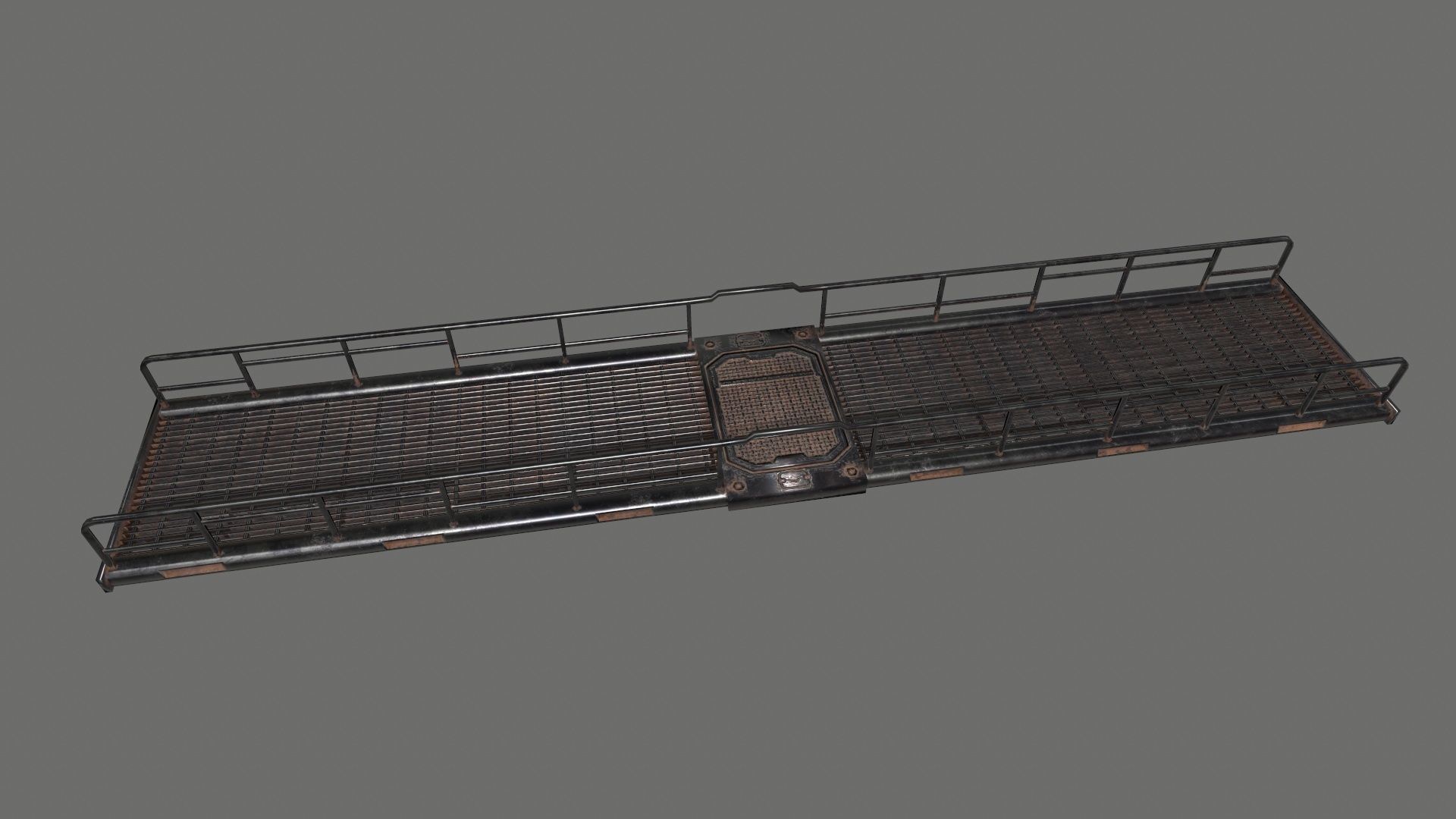 stairs metal Low-poly 3D model_5