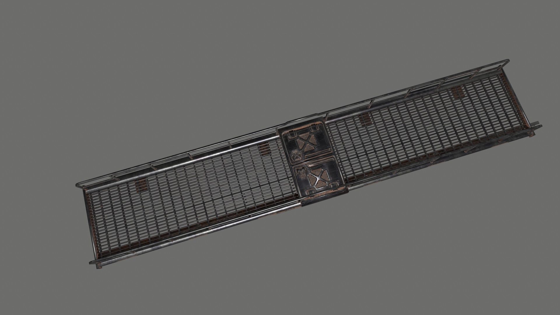 stairs metal Low-poly 3D model_9