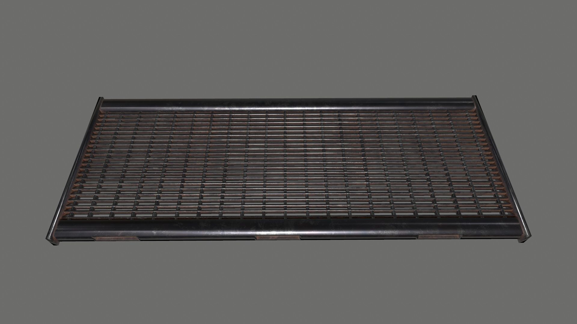 stairs metal Low-poly 3D model_3