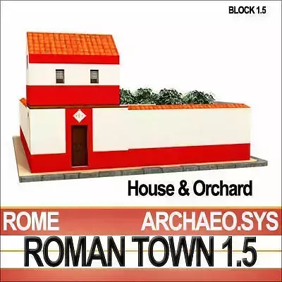 Roman Town House And Orchard Block 1 5 Low Poly 3D model