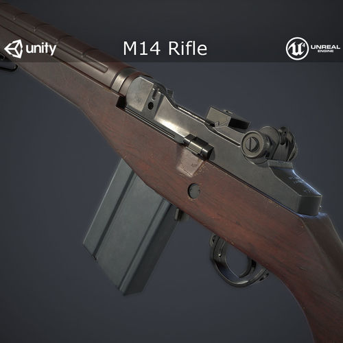 M14 Rifle Low-poly 3D model