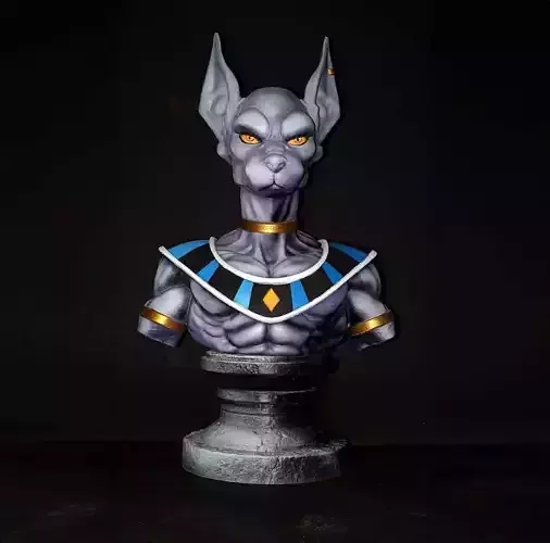 Dragon Ball Super Beerus Miniature Sculpture STL File 