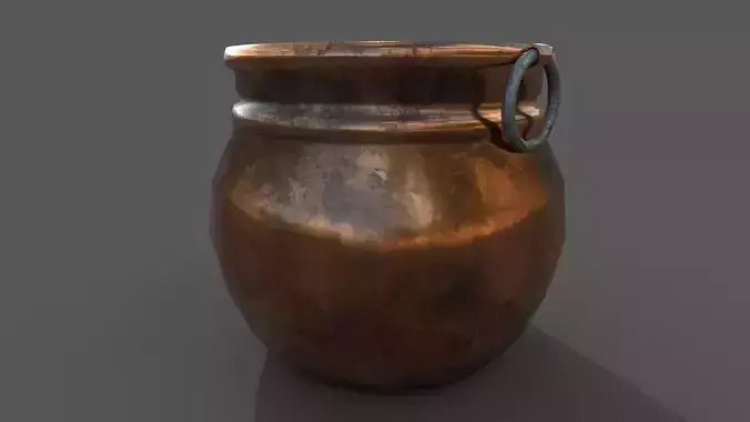 Medieval Copper Cooking Pot