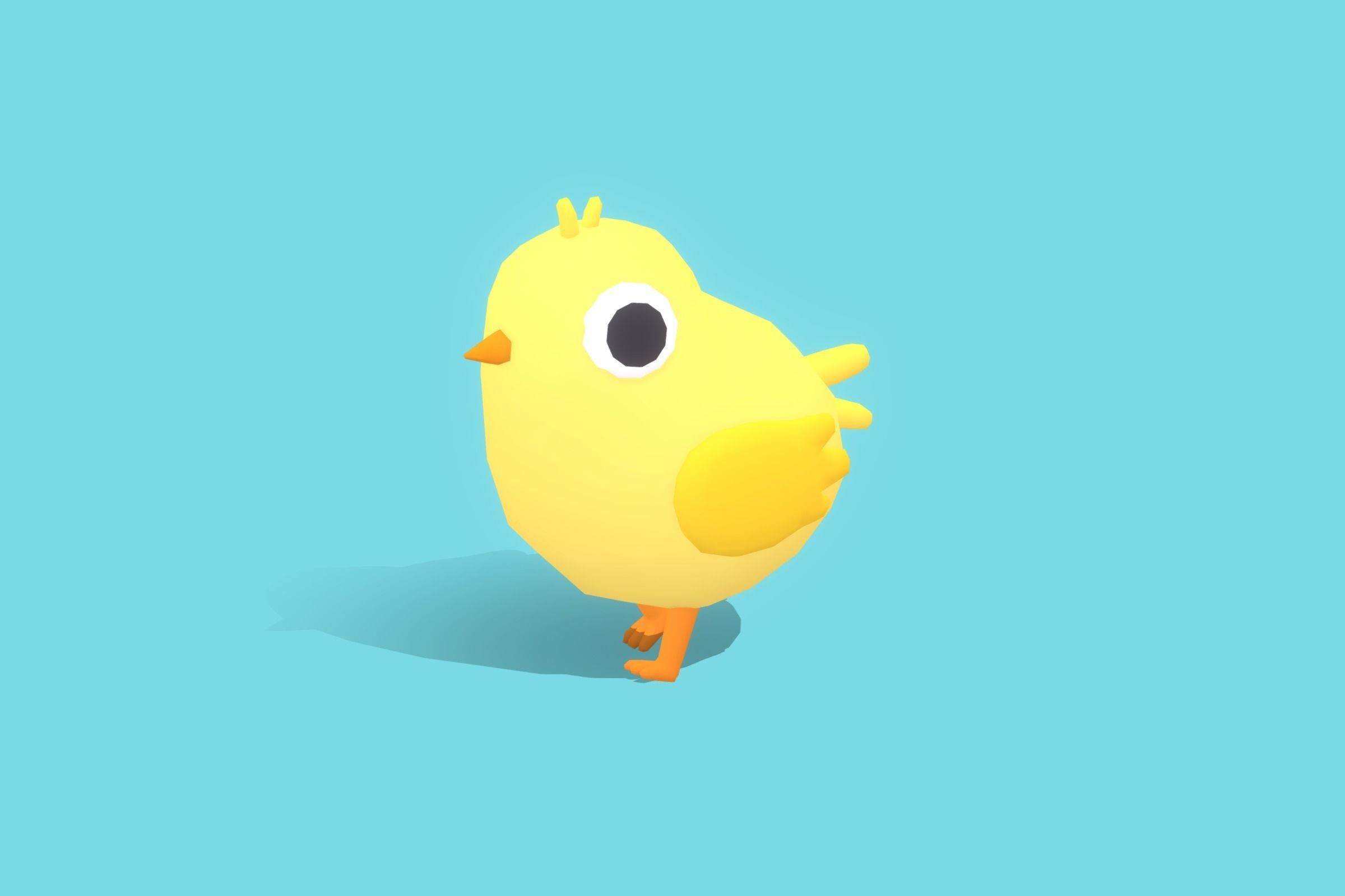Chick - Quirky Series Low-poly 3D model_10