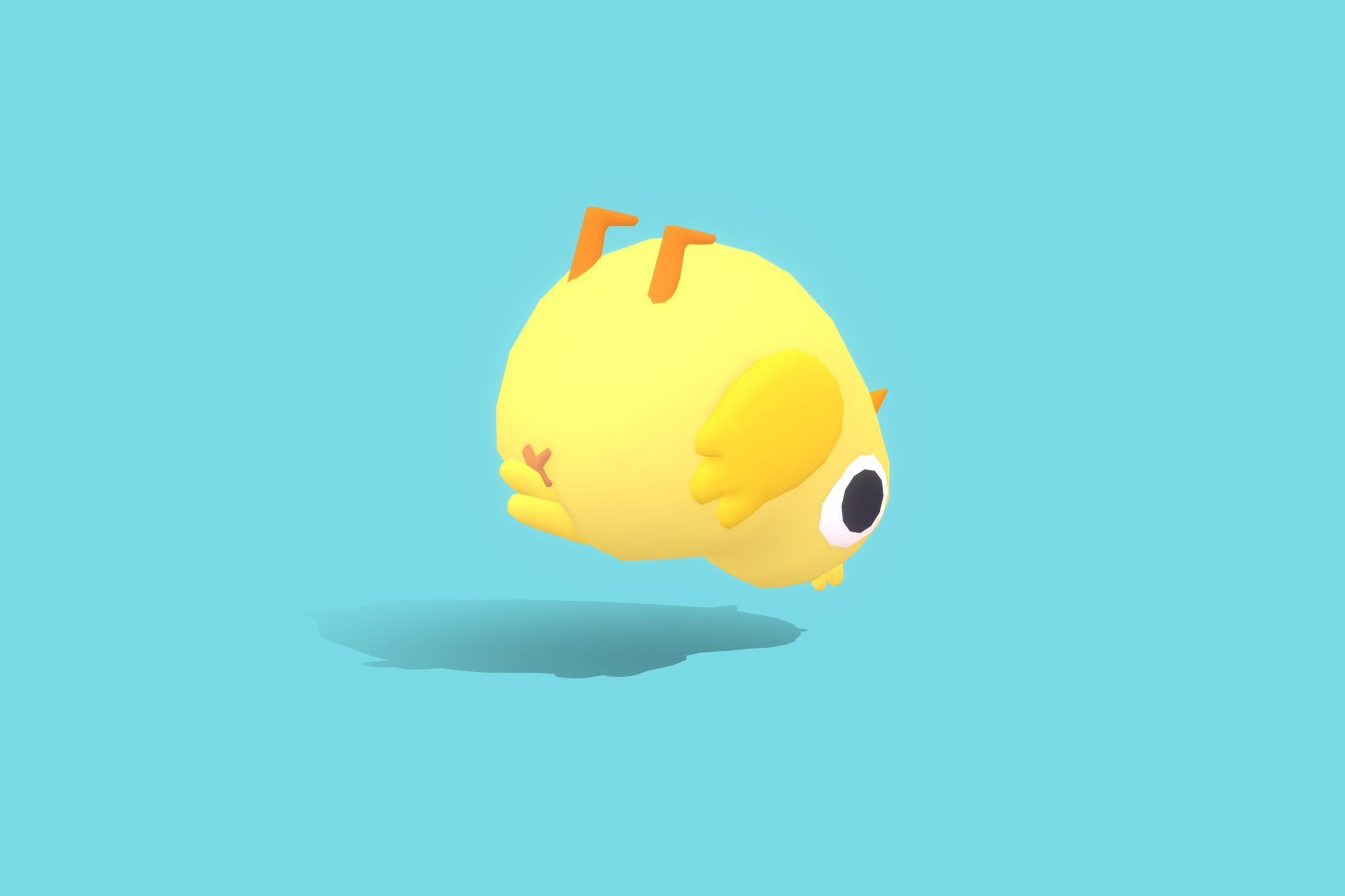 Chick - Quirky Series Low-poly 3D model_8
