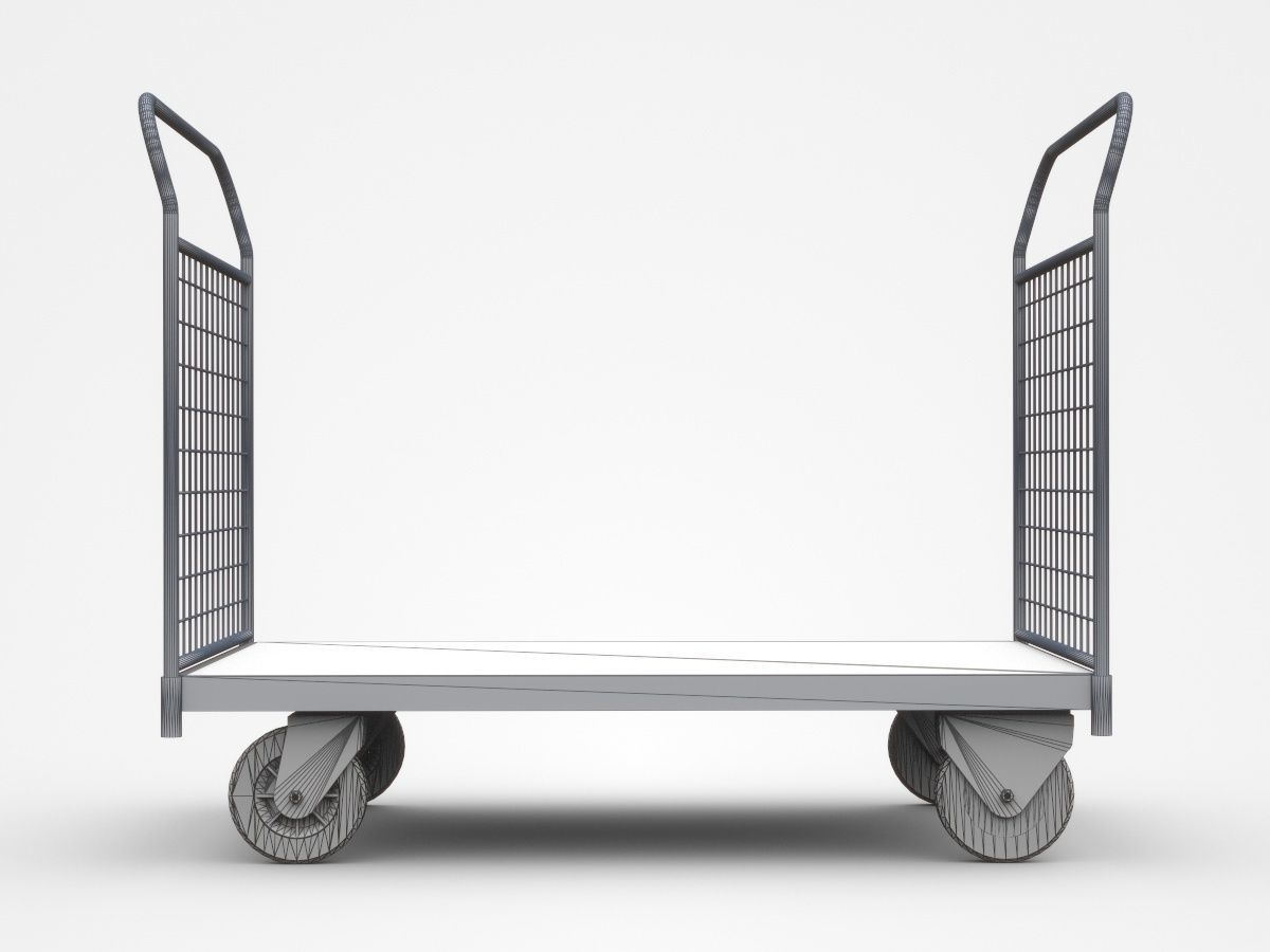 Two-sided Empty Container Cart 3D model_5