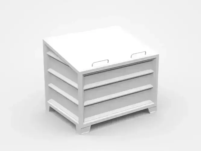 Metal Iron Closed Industrial Container 