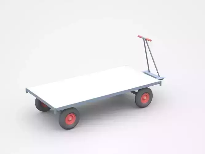Empty Small Container Cart