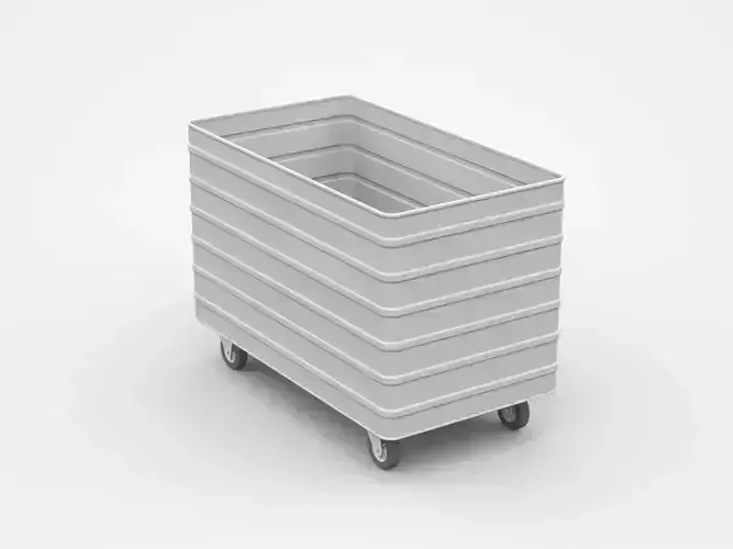 Flatter Industrial Container On Wheels