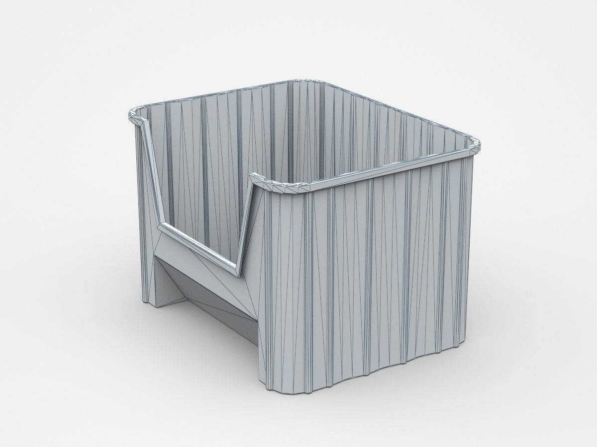 Industrial Plastic Container 3D model_4