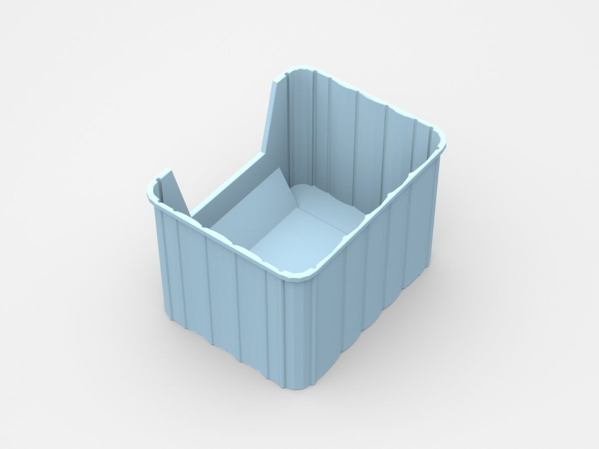 Industrial Plastic Container 3D model_1