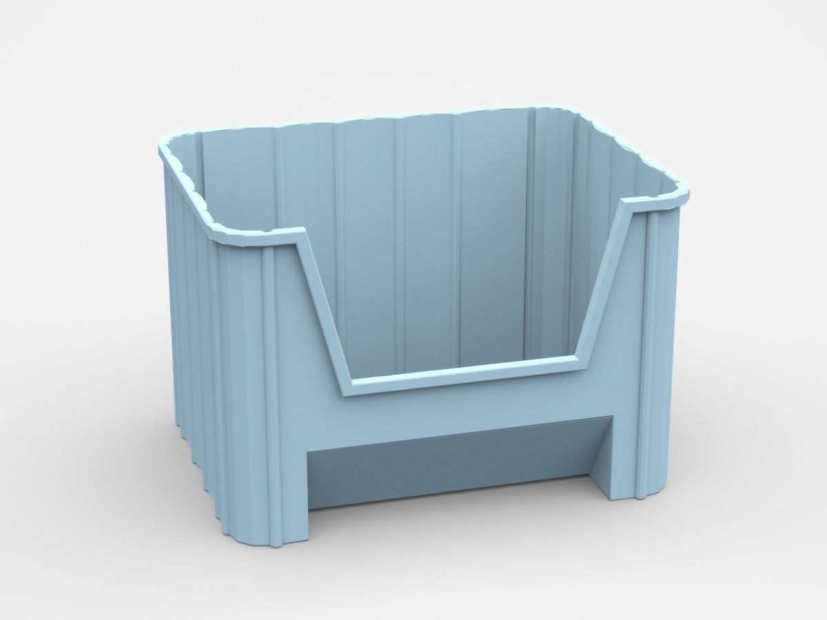 Industrial Plastic Container 3D model_3
