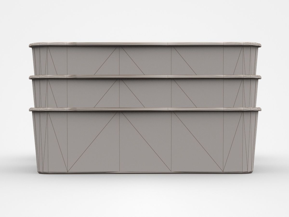 Industrial Plastic Containers On Top Of Each Other 3D model_5