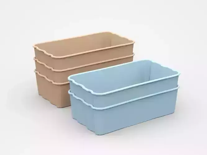 Industrial Plastic Containers On Top Of Each Other