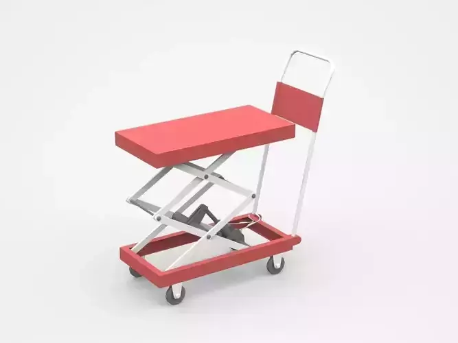 Stretchable Red Platform 3D model