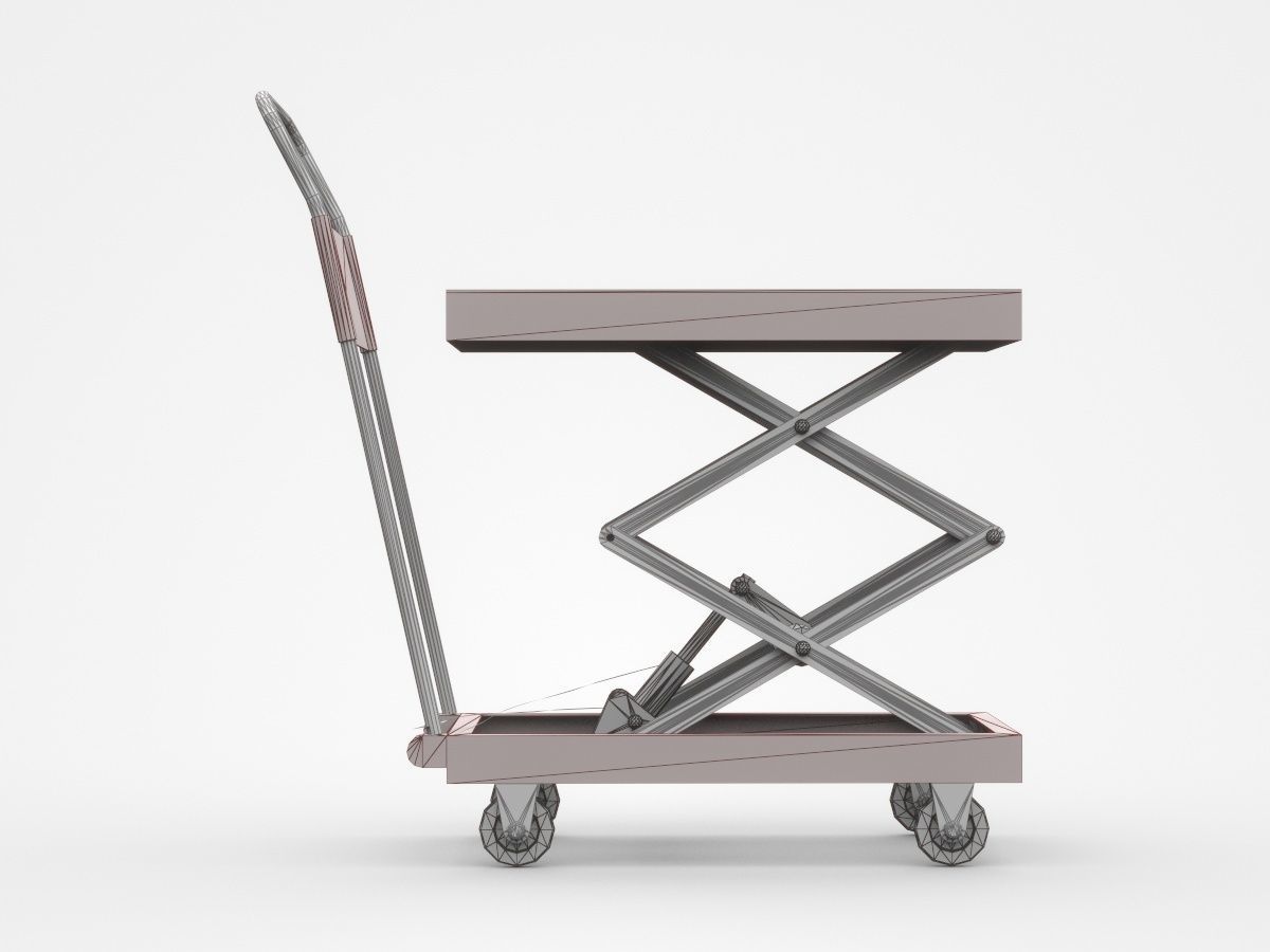 Stretchable Red Platform 3D model_5