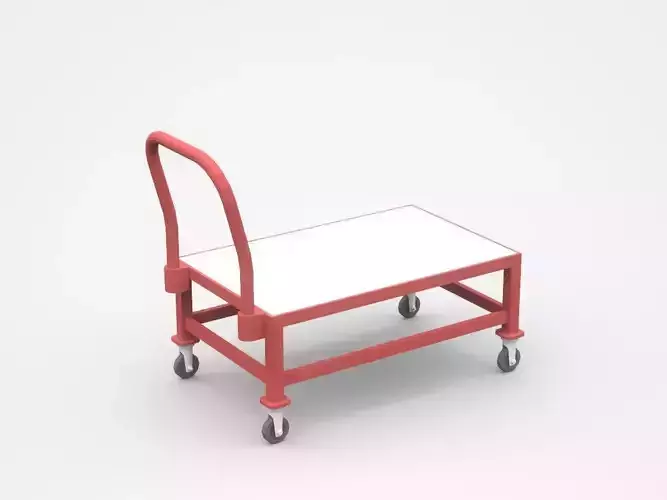 Red Empty High Container Cart