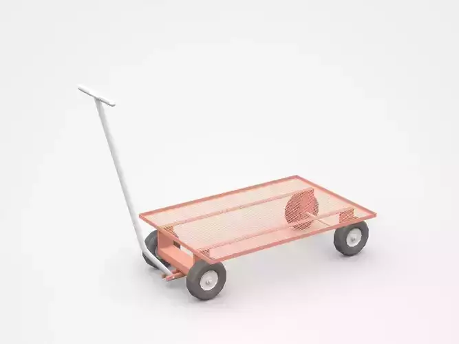 Four Wheels Iron Static Cart 