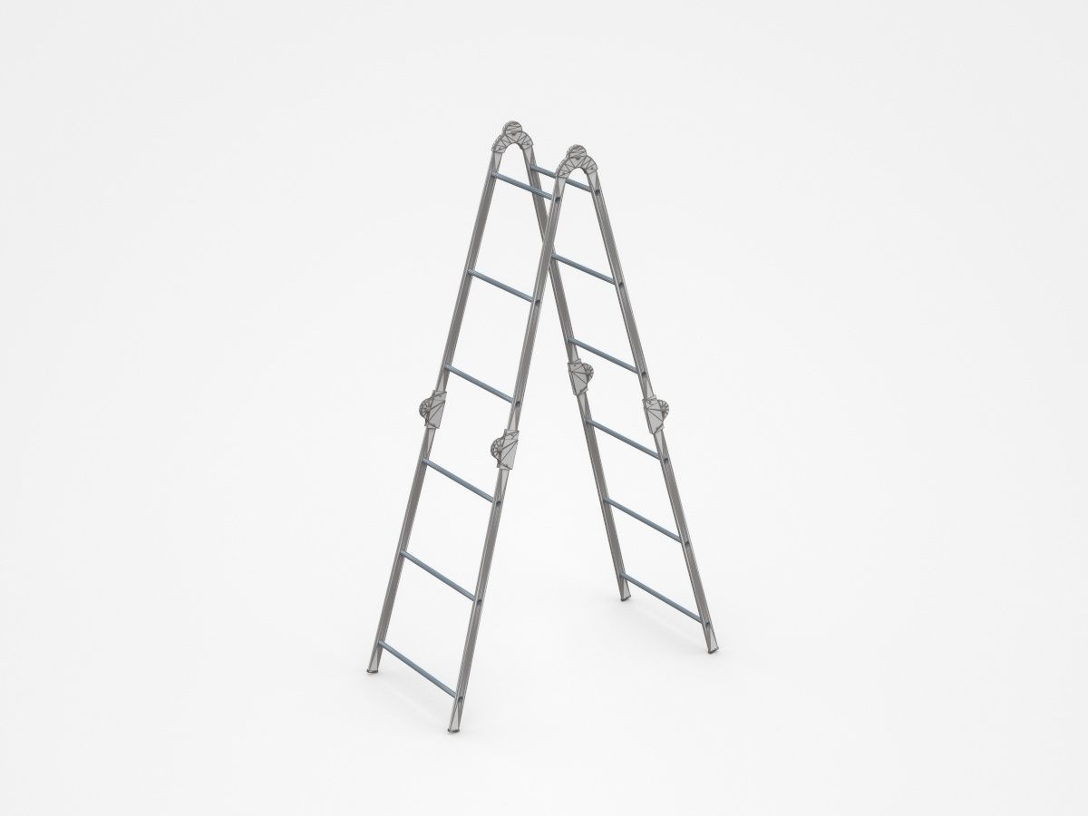 Double Sided Step Ladder 3D model_4