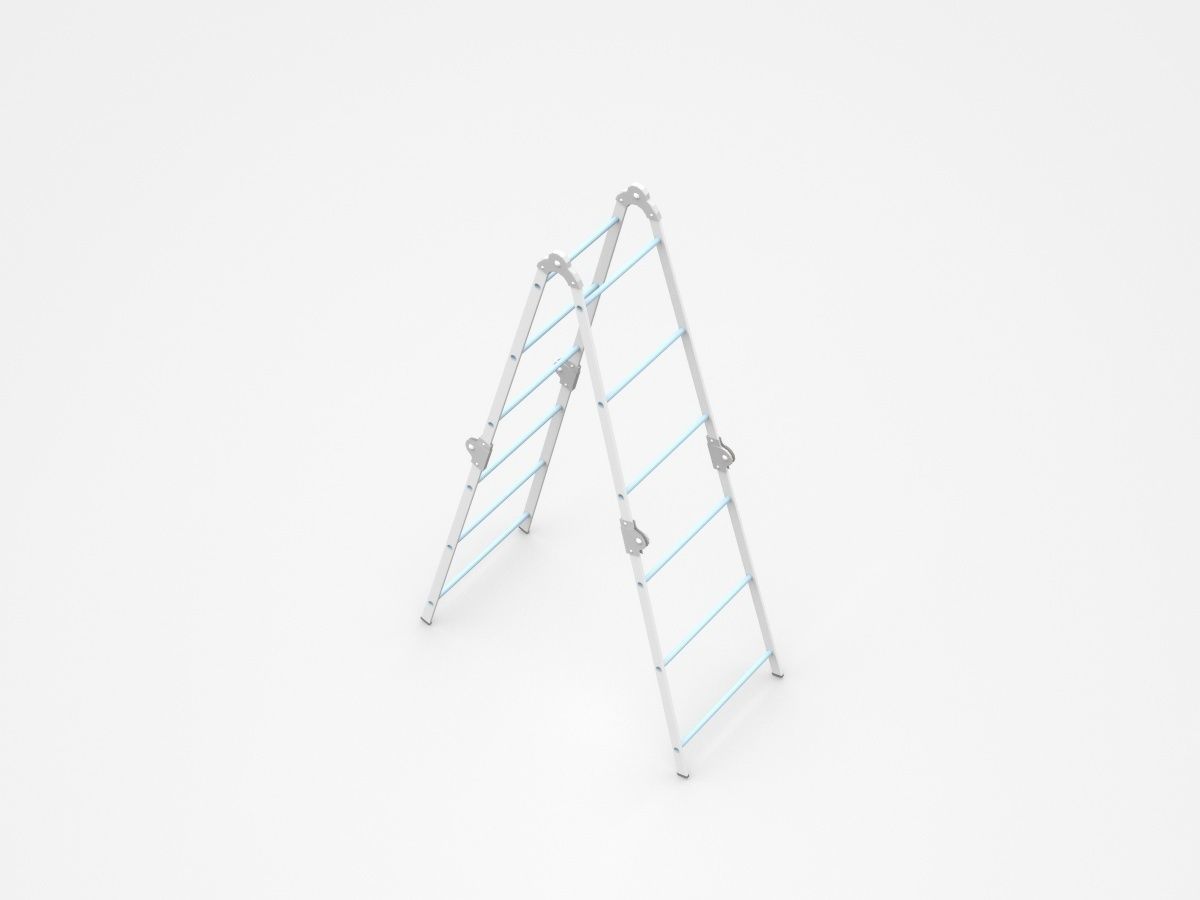 Double Sided Step Ladder 3D model_1