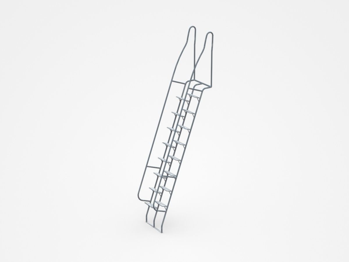 Movable Staircase Ladder  3D model_4