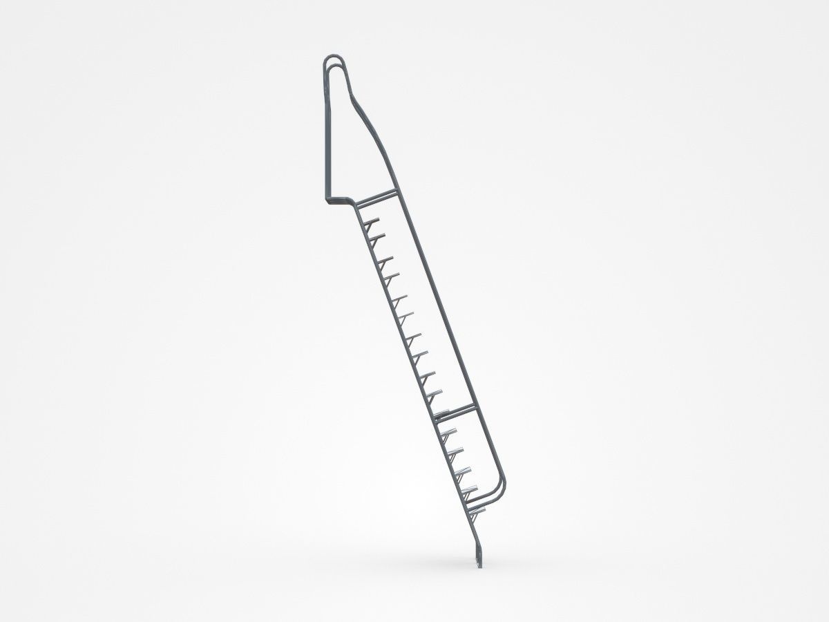 Movable Staircase Ladder  3D model_5